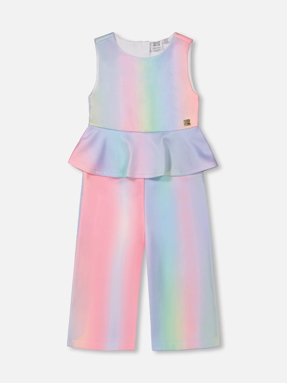 Gradient Milano Jumpsuit With Peplum Multicolored - 6